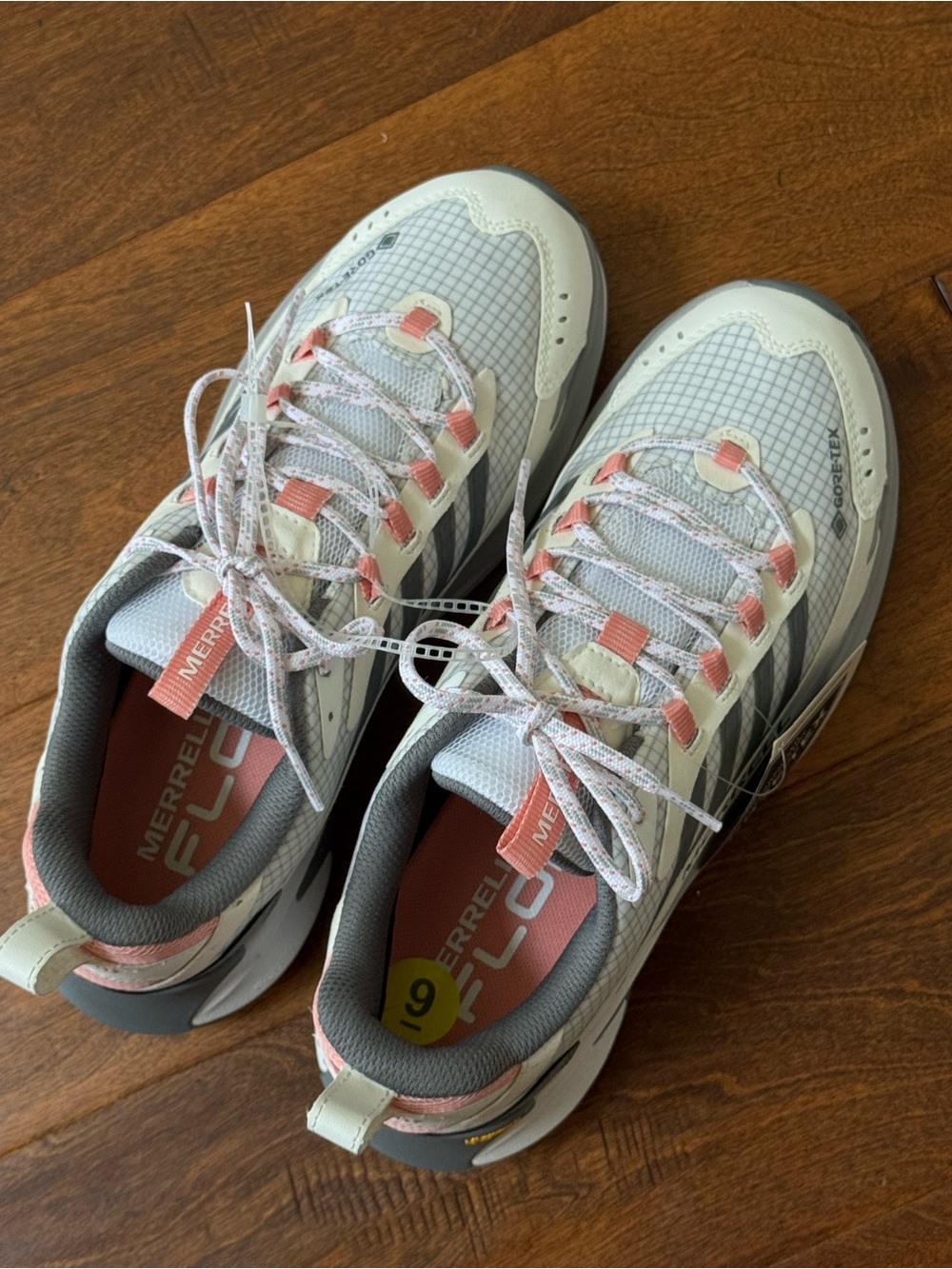 GORE-TEX Women’s Trail Sneakers - White with Pink Accents